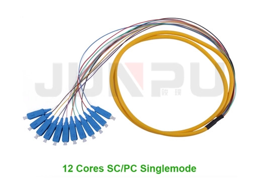 12-vezels SC/PC 900µm bundel fan-out fiber optische pigtail